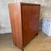Mid Century Four Door Chest of Drawers Walnut Gentleman's Dresser