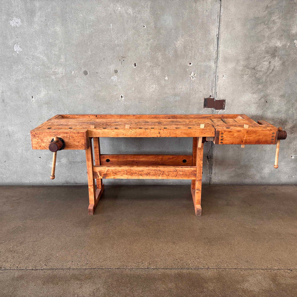 Early 1900s Christiansen Carpentry Workbench - Maple Refinished