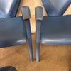 Set of (6) Six Vintage Matteo Grassi Armchairs in Blue Leather