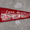 Vintage Red 'Long Beach, CA' Pennant