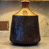 David Cressey & Robert Maxwell Table Lamp - Brown Glaze w/ Sunburst Pattern