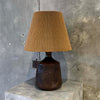 David Cressey & Robert Maxwell Table Lamp - Brown Glaze w/ Sunburst Pattern