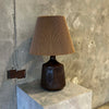 David Cressey & Robert Maxwell Table Lamp - Brown Glaze w/ Sunburst Pattern