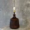 David Cressey & Robert Maxwell Table Lamp - Brown Glaze w/ Sunburst Pattern