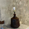 David Cressey & Robert Maxwell Table Lamp - Brown Glaze w/ Sunburst Pattern
