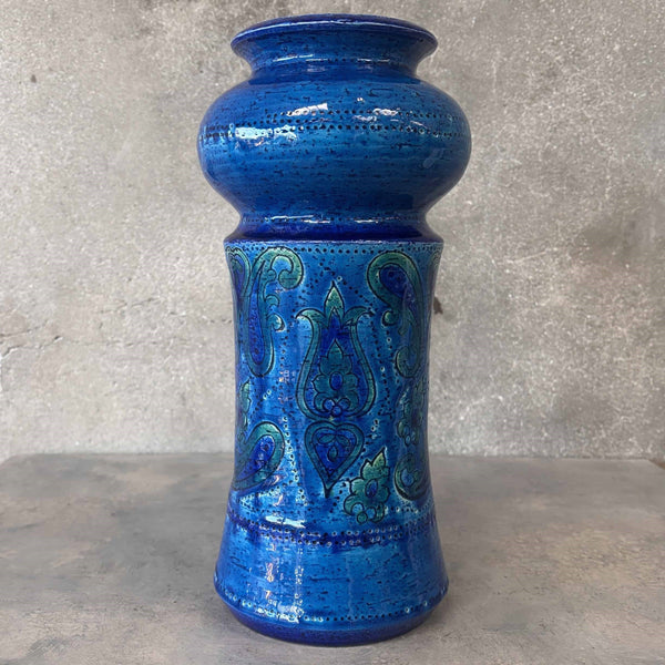 Vintage Bitossi Pottery Vase in Rimini Blue - Made in Italy