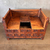 Antique Solid Teak Day Bed/Dowry - Hand Carved w/ Storage
