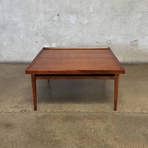 Mid Century Square Walnut Coffee Table
