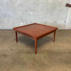 Mid Century Square Walnut Coffee Table