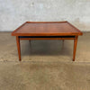 Mid Century Square Walnut Coffee Table