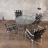 Brown Jordan Aluminum Patinated Table and Four Chairs