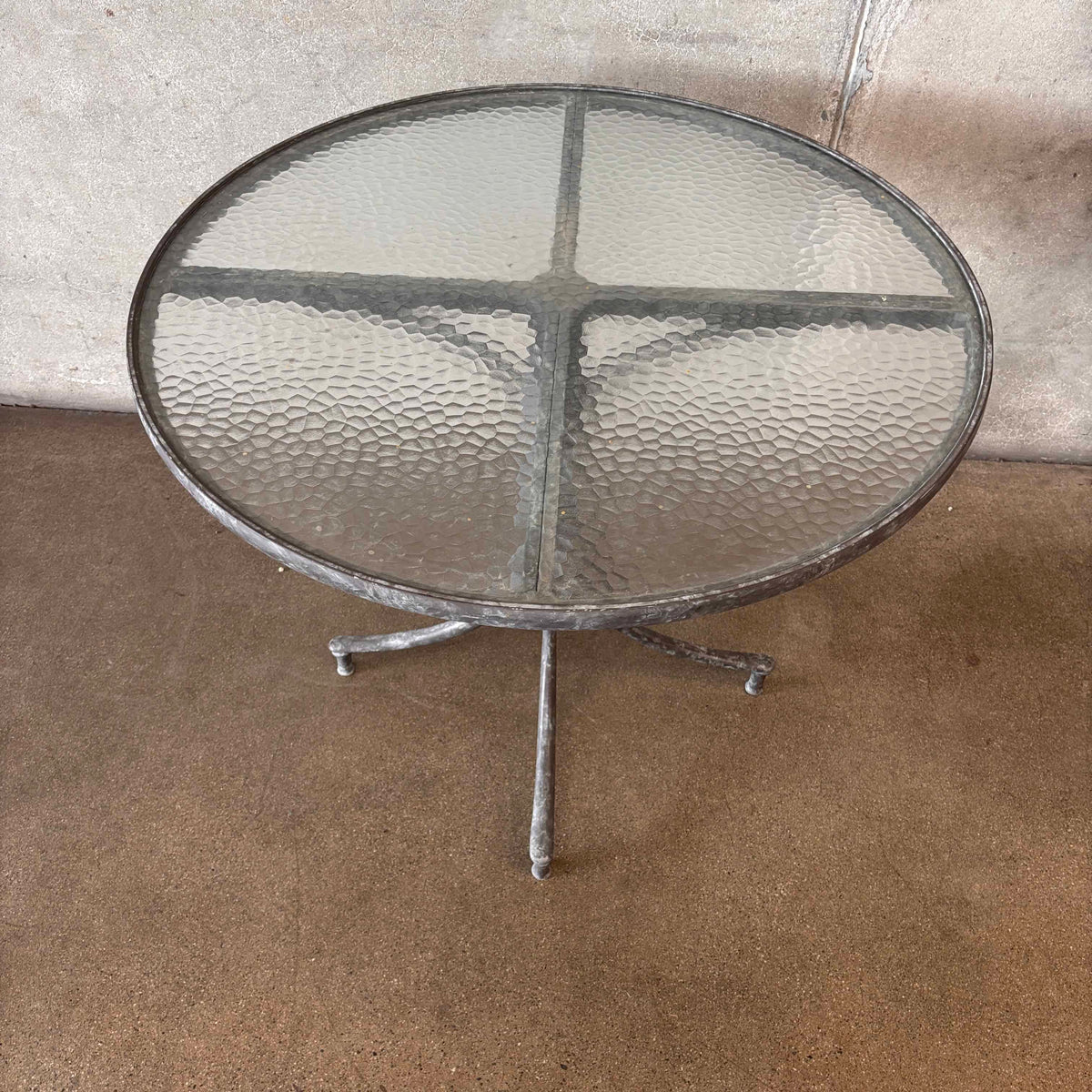 Brown Jordan Aluminum Patinated Table and Four Chairs