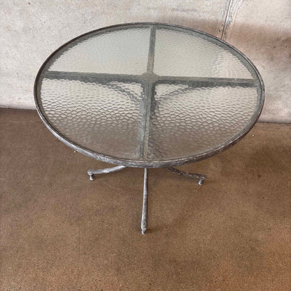 Brown Jordan Aluminum Patinated Table and Four Chairs