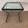 Custom Made Iron and Glass Accent Table
