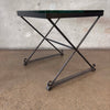 Custom Made Iron and Glass Accent Table