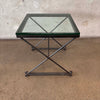 Custom Made Iron and Glass Accent Table