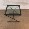 Custom Made Iron and Glass Accent Table
