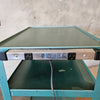 Vintage Rolling Metal AudioVisual Cart with Cord in Teal