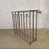 Wrought Iron Gothic Entry Table / Bar w Glass Top