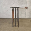 Wrought Iron Gothic Entry Table / Bar w Glass Top