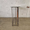 Wrought Iron Gothic Entry Table / Bar w Glass Top