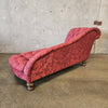 Vintage Maroon Brocade Chaise / Fainting Couch