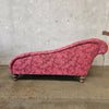 Vintage Maroon Brocade Chaise / Fainting Couch