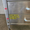 Vintage Stainless Steel Rolling Medical Cabinet