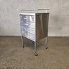 Vintage Stainless Steel Rolling Medical Cabinet