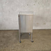 Vintage Stainless Steel Rolling Medical Cabinet