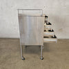 Vintage Stainless Steel Rolling Medical Cabinet