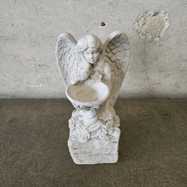 Vintage Cement Garden Angel Statue