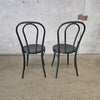 Pair of Black All Metal Bistro Chairs