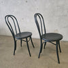 Pair of Black All Metal Bistro Chairs