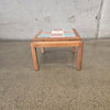 Vintage Small Wood Tile Top Table