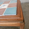 Vintage Small Wood Tile Top Table