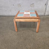 Vintage Small Wood Tile Top Table