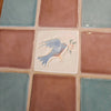 Vintage Small Wood Tile Top Table