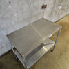 Vintage Stainless Steel Rolling Medical Table