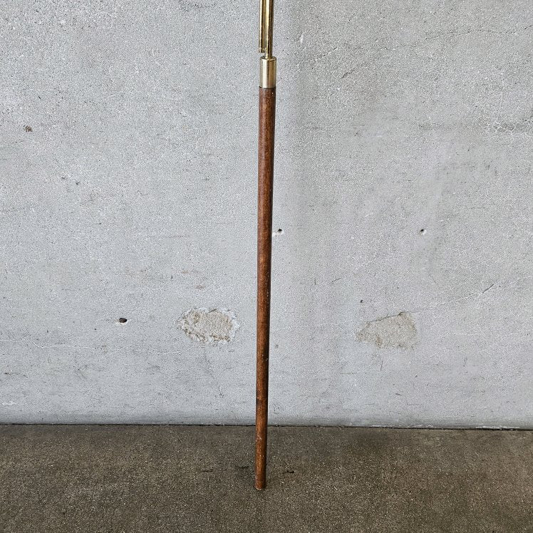 Vintage Sanctuary Brass & Wood Candlelighter w Bell Snuffer