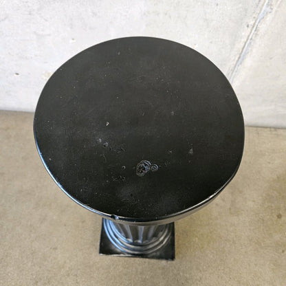 Tall Black Heavy Plaster Classic Display Column Pillar