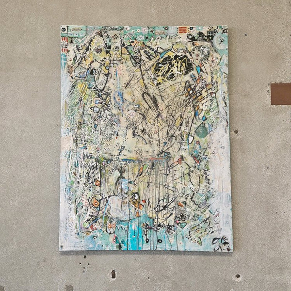 Original Epoxy & Acrylic on Canvas Abstract Artwork 2019 by Listed Artist DR