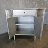Contemporary Demilune Wood Cabinet