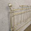 Antique Italian Queen Sz Steel and Pewter Clad Bed Frame