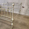 Antique Italian Queen Sz Steel and Pewter Clad Bed Frame