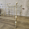 Antique Italian Queen Sz Steel and Pewter Clad Bed Frame