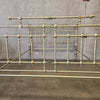 Antique Italian Queen Sz Steel and Pewter Clad Bed Frame