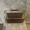 Mid Century Modern Brass Magazine Rack