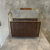 Mid Century Modern Brass Magazine Rack