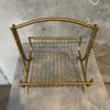 1960s Brass Metal Bamboo Style Magazine Rack